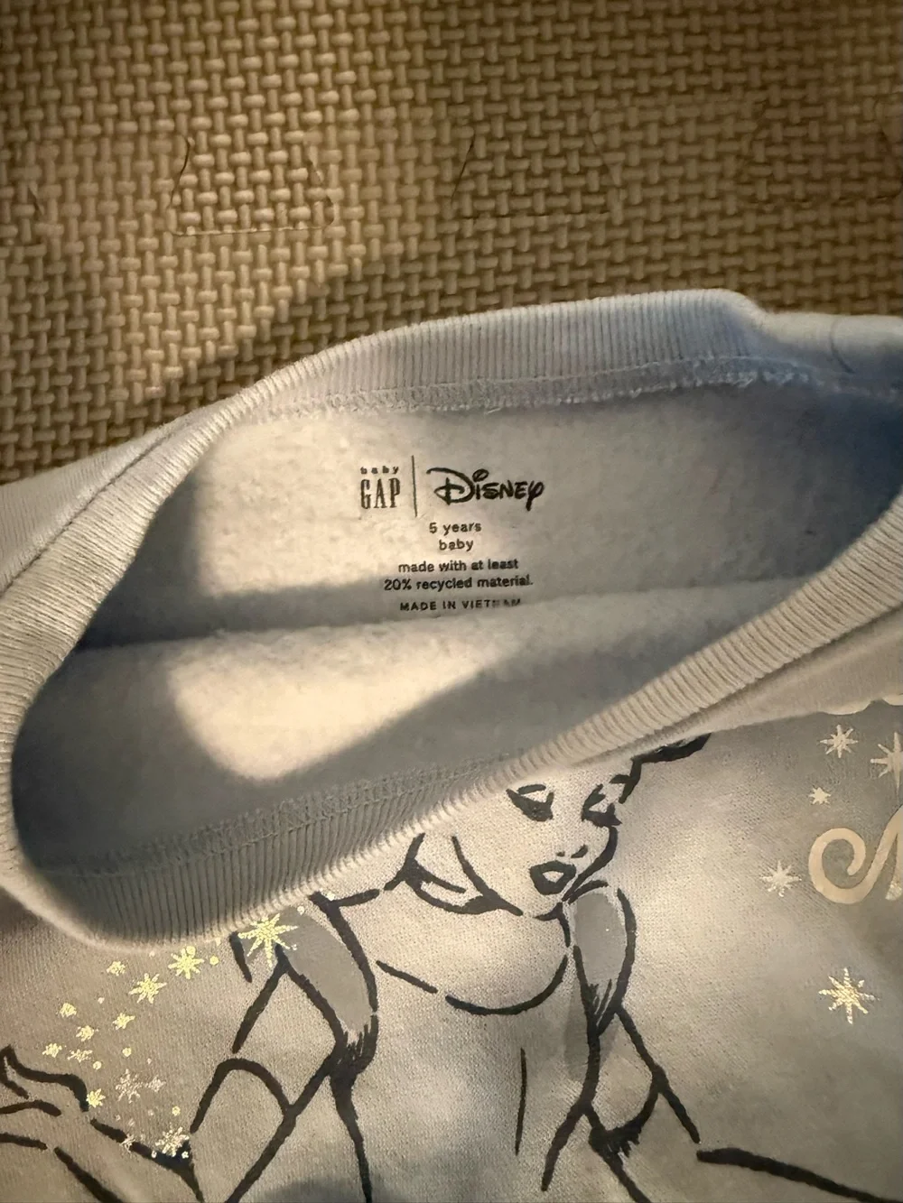 Gap / Disney Cinderella Graphic Pullover with Tulle Skirt Detail - Light Blue